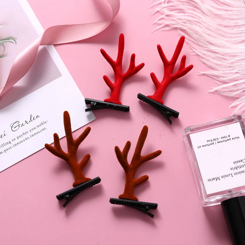 Маленький Олень Рог головной убор Сендай шпилька Рождественская заколка Детская