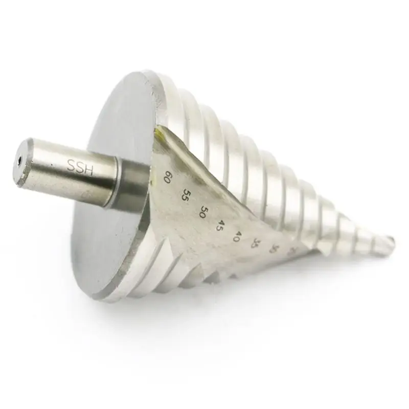 

6-60mm Pagoda Step Cone Drill Bit HSS Spiral Grooved Reaming Hole Cutter Tool