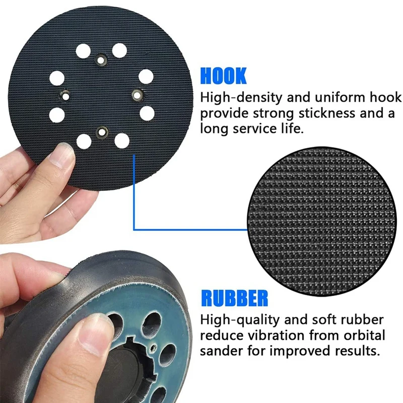 

5Inch Hook and Loop Replacement Sander Pad for DeWalt-Fit DWE6421/6421K, DWE6423/6423K, DCW210B Random Track Sander