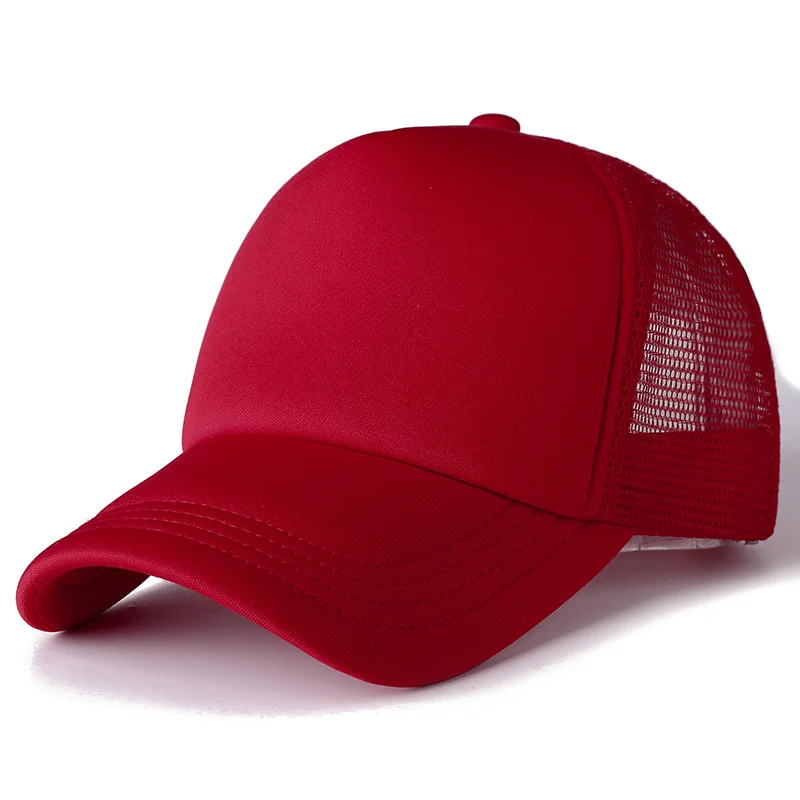 

1 PCS Unisex Cap Casual Plain Mesh Baseball Cap Adjustable Snapback Hats For Women Men Hip Hop Trucker Cap Streetwear Dad Hat