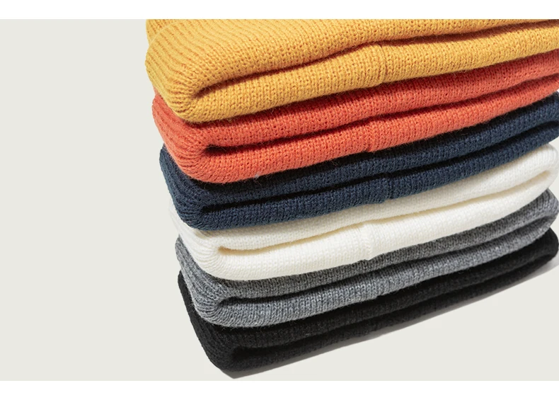 Инфляция, унисекс вязаная шерстяная Осенняя шапка, зимняя, Skullies Beanies, модная, брендовая, теплая, вязаная, однотонная, 5 цветов, Skullies Beanie 170CI2019