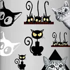 Черная кошка, термоклейкие нашивки для одежды, самодельные нашивки, термоклейкие нашивки для футболок