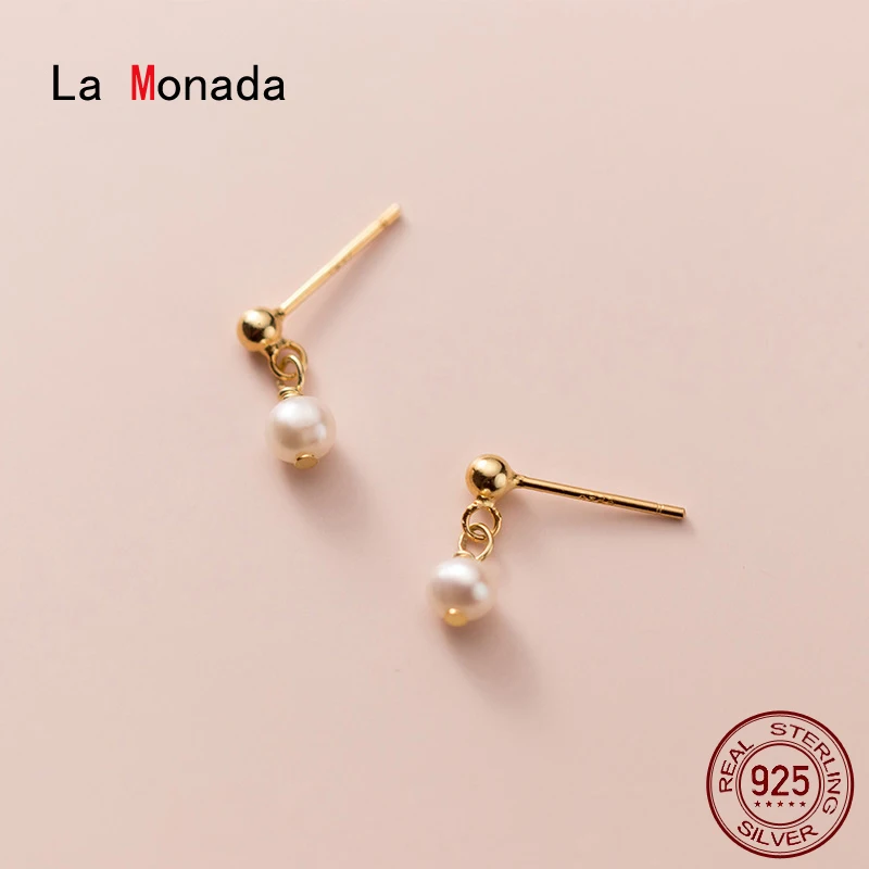 

Женские короткие серьги-гвоздики La monada, серьги-гвоздики из стерлингового серебра 925 пробы, минималистичные корейские серьги-гвоздики, сереб...
