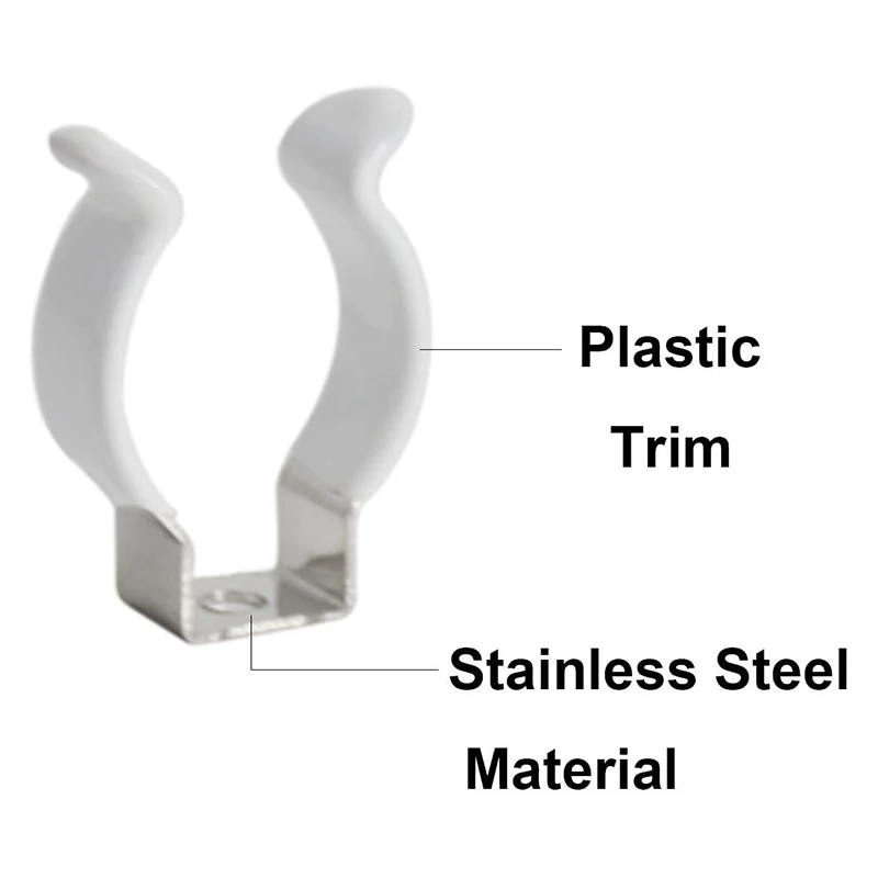 50-Pack T8 U Clips Holder Bracket for 8FT LED Light Bulbs Fluorescent Tube Replacement Mounting Accessories | Обустройство дома