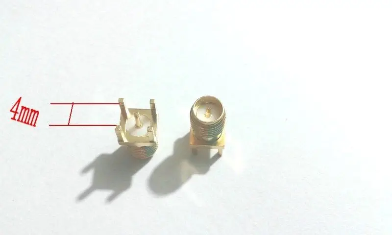 

100 Pcs Gold PCB mount RP SMA plug straight connector New