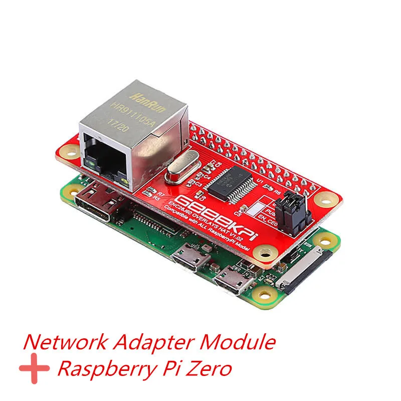 

Elecrow Raspberry Pi Zero with ENC28J60 Network Adapter Module DIY Learning Kit Compatible with all Raspberry pi Models