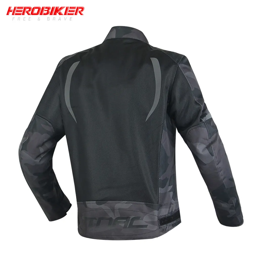 Куртка мотоциклетная HEROBIKER Мужская дышащая Светоотражающая одежда для езды на