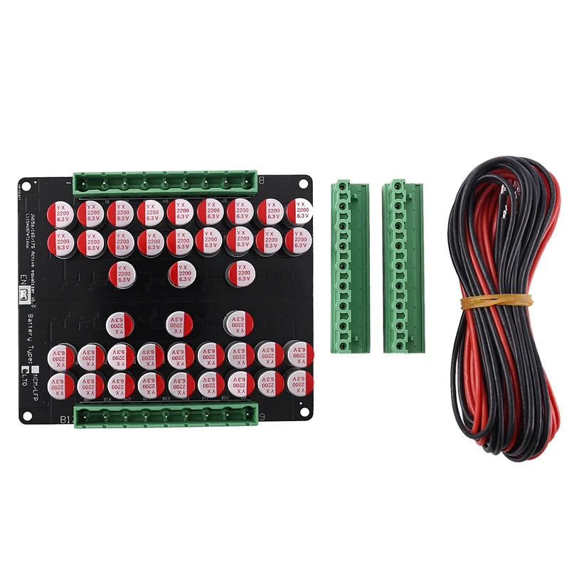 

15-16-17S BMS Board Whole Group Balancer 5A Active Lithium Lipo Lifepo4 Battery Equalizer Energy Transfer Capacitor