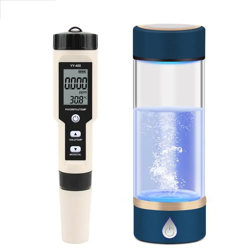 

New PH Meter PH/ORP/TEMP/H2 Temperature Meter Digital Water Quality Monitor Tester for Pools, Drinking Water, Aquariums