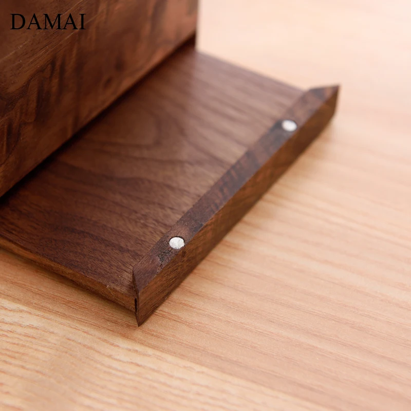 Черный орехового дерева крышки коробки из папиросной бумаги Nordic простота