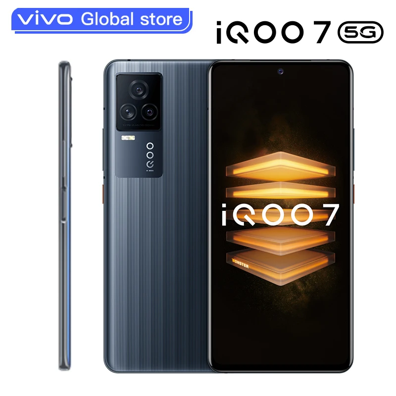 IQOO 7 оригинальный vivo 5G 8G 128G Snapdragon 888 120W зарядка мобильный телефон Celular 120Hz AMOLED