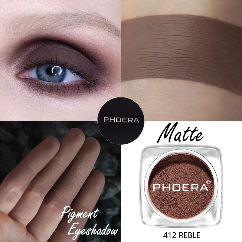 Матовые тени для век PHOERA 12 цветов пигмент макияжа нюдовые долговечные яркие