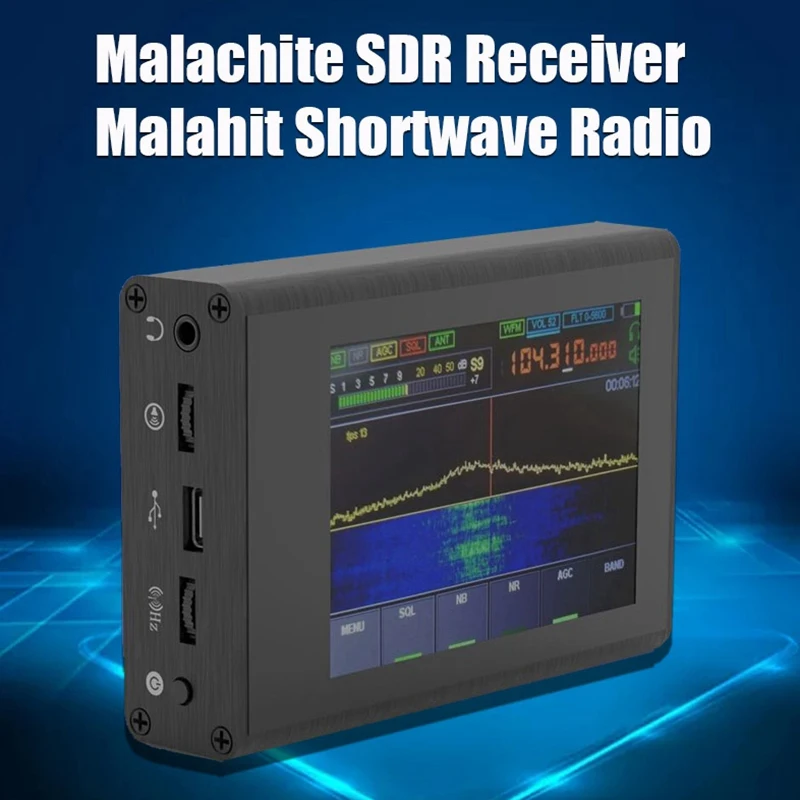 50KHz-200MHz Malachite SDR Receiver Malahit Shortwave Radio 3.5inch Sn Instruments Network Analyzers with Antenna | Электроника