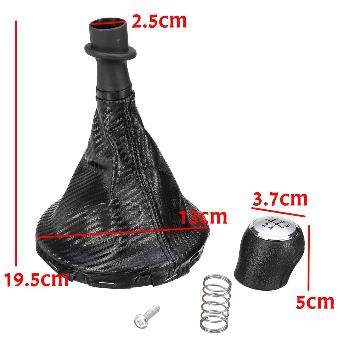 

5 / 6 Speed Gear Knob Shift For VW Transporter T5 T5.1 2003-2011 161412 Car Accessories Gaiter Boot Cover Carbon Fiber Leather