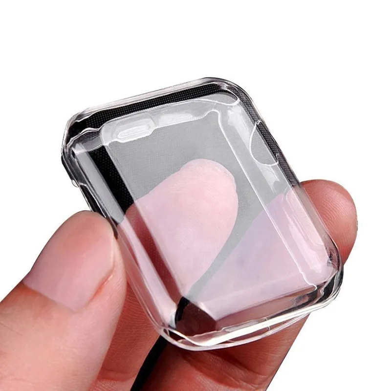 Прозрачный чехол для Apple Watch Series 3 2 1 38 мм 42 тонкий мягкий прозрачный защитный из