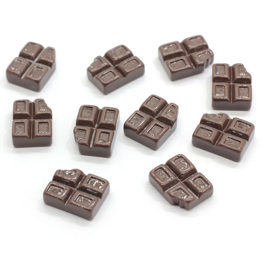 

50/100pcsSweet Chocolate Black Resin Bead Flatback Charms For Craft DIY Stickers Decors Pretty Cheap Resin Crafts