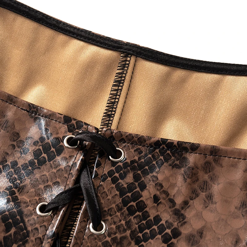 Привлекательный сексуальный корсет из искусственной кожи без бретелек