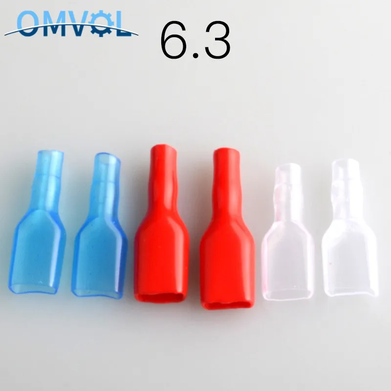 100 шт. чехол для обжимной клеммы 6 3 мм с коннектором 3|Терминалы| |