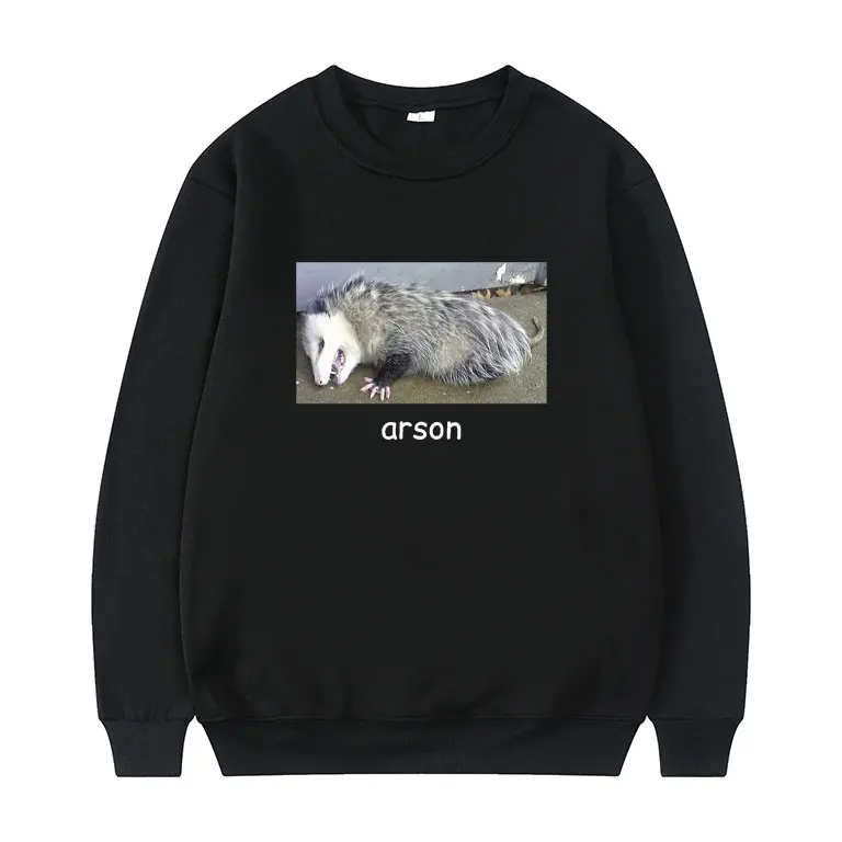 

Arson Sweatshirt New Long Sleeve Men Casual Harajuku Style Pullover Woman Funny O-collar Sweatshirts Man Fashion Loose Pullovers