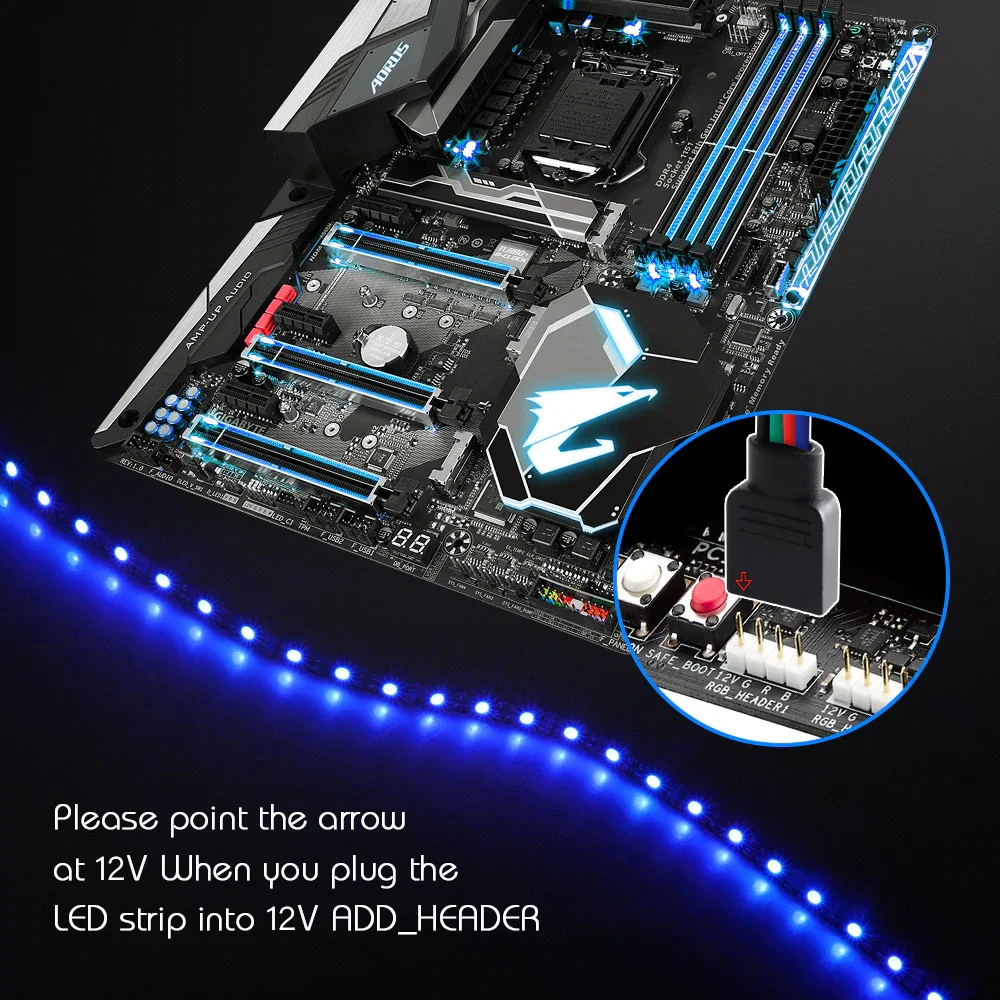RGB-Лента светодиодная игровая для ПК 5050-0 3 м 4 контакта | Освещение