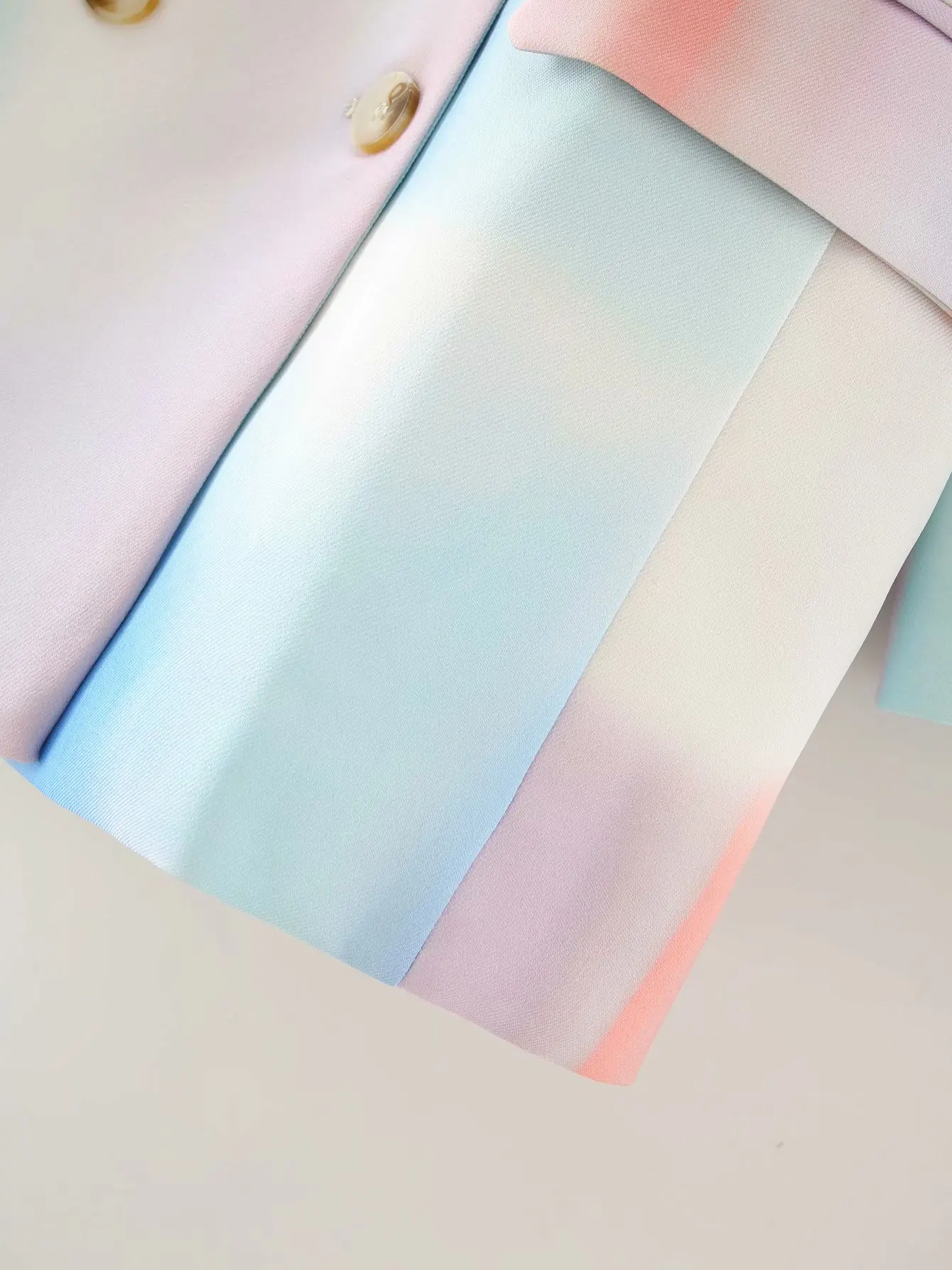 

2020 Autumn Graffiti Printing Gradual Change Color Full Suit Design Double Breasted Blazer Women V465