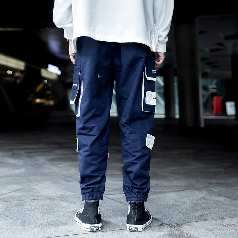 Techwear мужские спортивные брюки карго модные с несколькими карманами Мужская