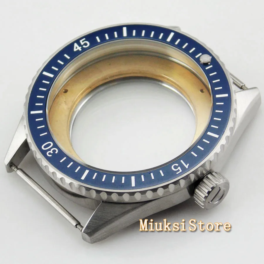 Чехол для часов corgтело 43 мм сапфировое стекло Синяя Керамическая рамка подходит