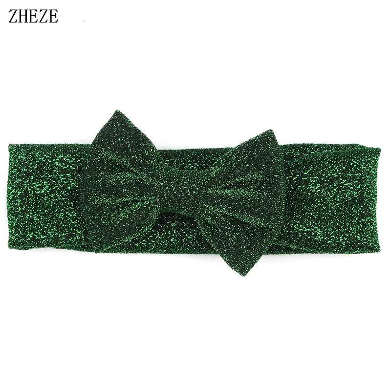 Новинка эластичная повязка на голову для девочек блестящая 4 дюйма украшение