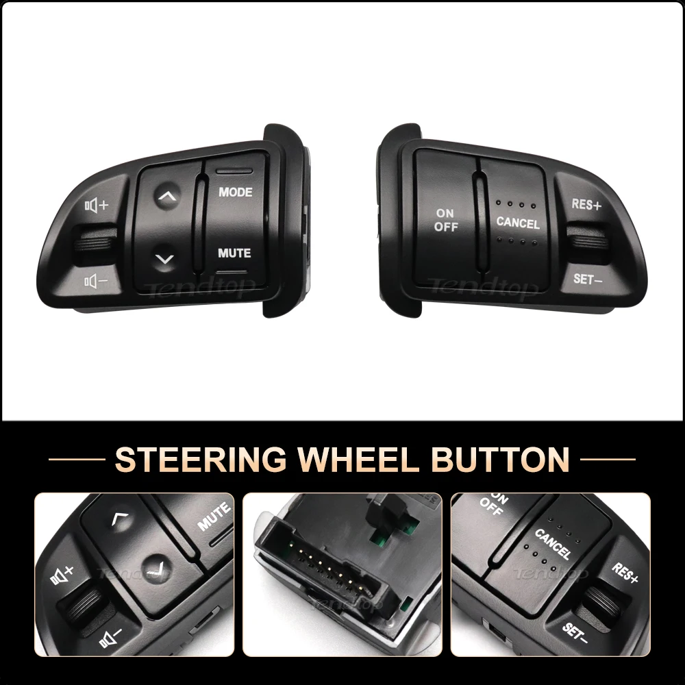 

Button On The Steering For KIA Sportager Cruise Control Button Channel and Constant Speed Volume Audio Switch With Backlight Car