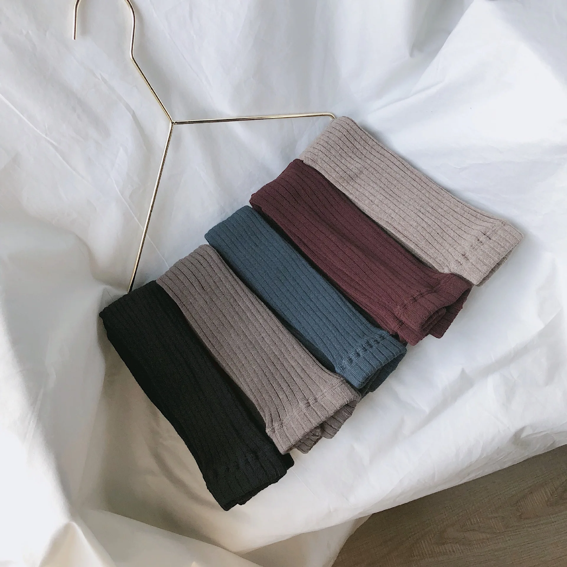 MYUDI/однотонные Детские леггинсы для мальчиков и девочек в рубчик из эластичного