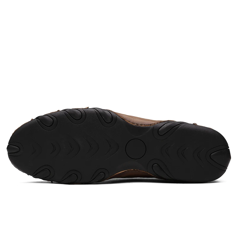 

Genuine Leather Men Loafers Casual Cow Leather Flats Man Driving Shoes Outdoor Handmade Breathable Light Soft Male Footwear