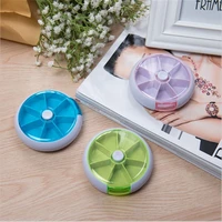 7 compartment pill storage box travel medicine rotation holder organizer outdoor candy container case boxes
