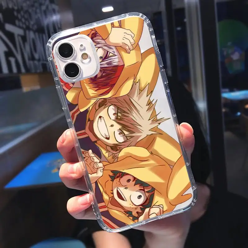 

Anime My Hero Academia deku Phone Case Transparent soft For iphone 5 5s 5c se 6 6s 7 8 11 12 plus mini x xs xr pro max