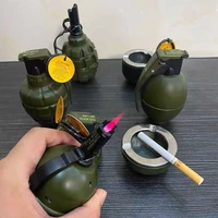 multifunctional military model windproof lighter metal body pink flame ashtray butane gas lighter collection gift