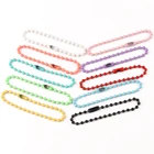 Цепочки с бусинами для ключей, для кукол, аксессуаров сделай сам, цветные цепочки с шариками длиной 12 см, 20 штук