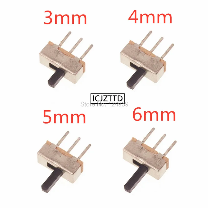 Мини слайдер SS12D00 20 шт. переключатель вкл/выкл 3pin 1P2T 2 положения высокое качество