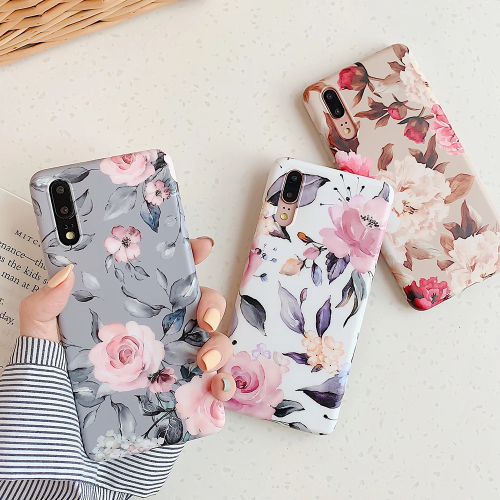 Чехол LOVECOM в стиле ретро с зелеными листьями и цветами для телефона Huawei P30 P40 Pro P20