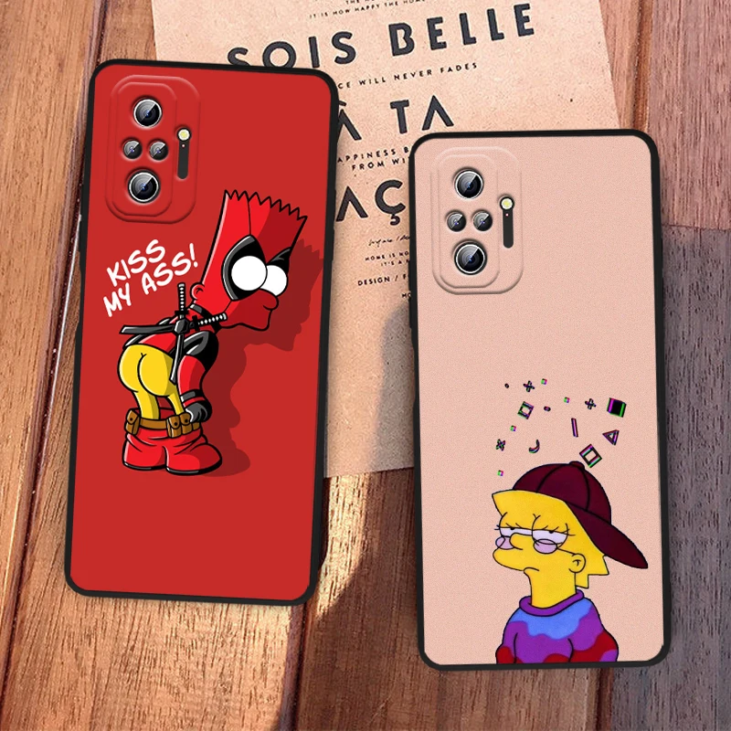 

Anime Sim-Pson For Xiaomi Redmi Note 5A 5 6 7 8T 8 9T 9S 9 10 10T 10S 11 Prime Pro Max Plus Capa Black Phone Case