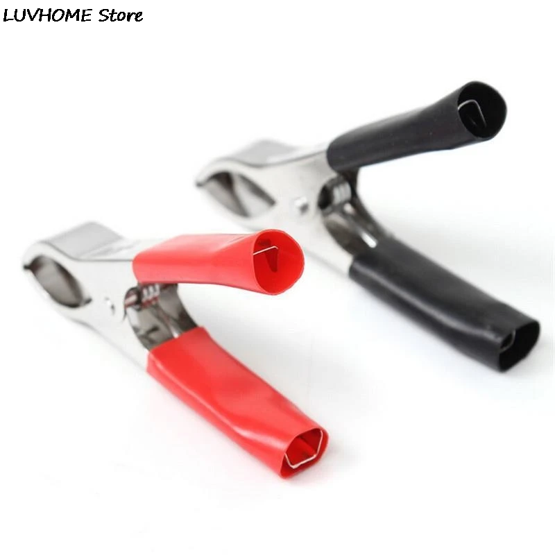 Зажимы типа крокодил для тестирования аккумуляторов 30 А 75 мм 2 шт. горячая