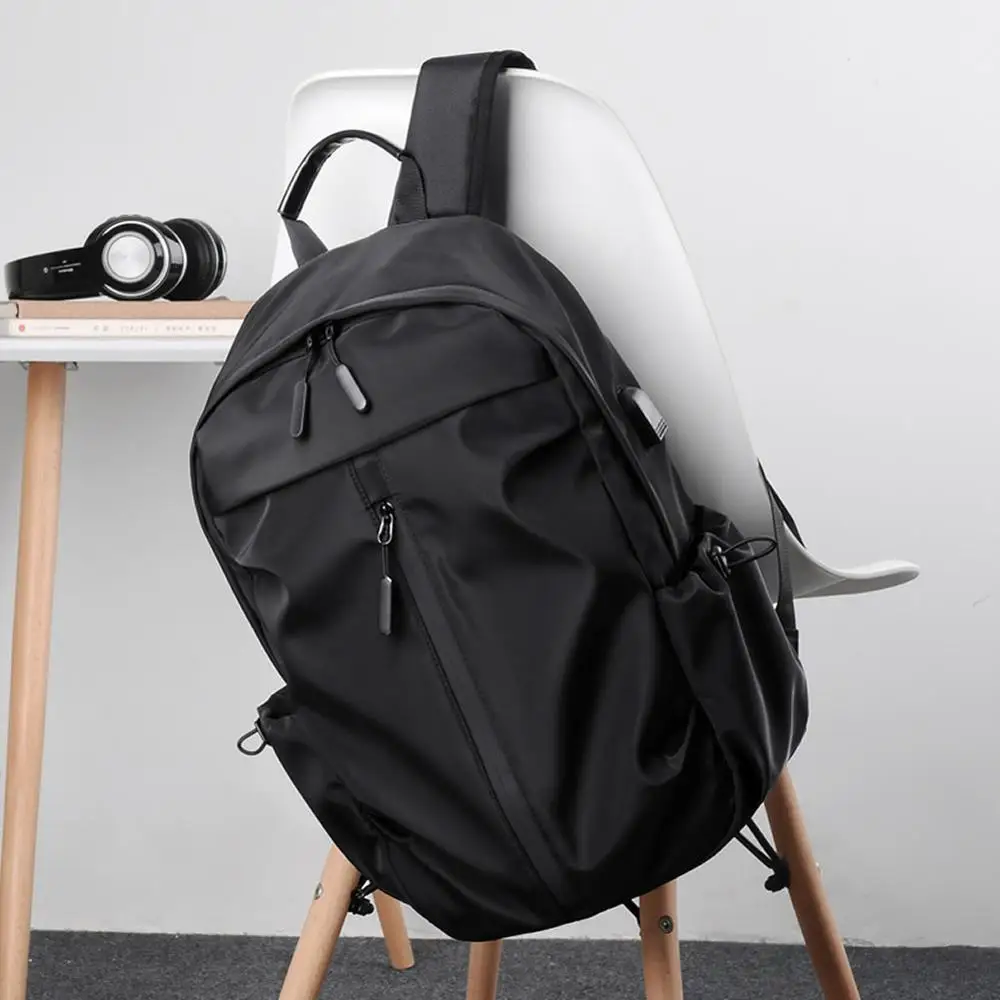 new waterproof backpack men laptop bag breathable mens business travel backpack simple pure color leisure backbagchest bag free global shipping