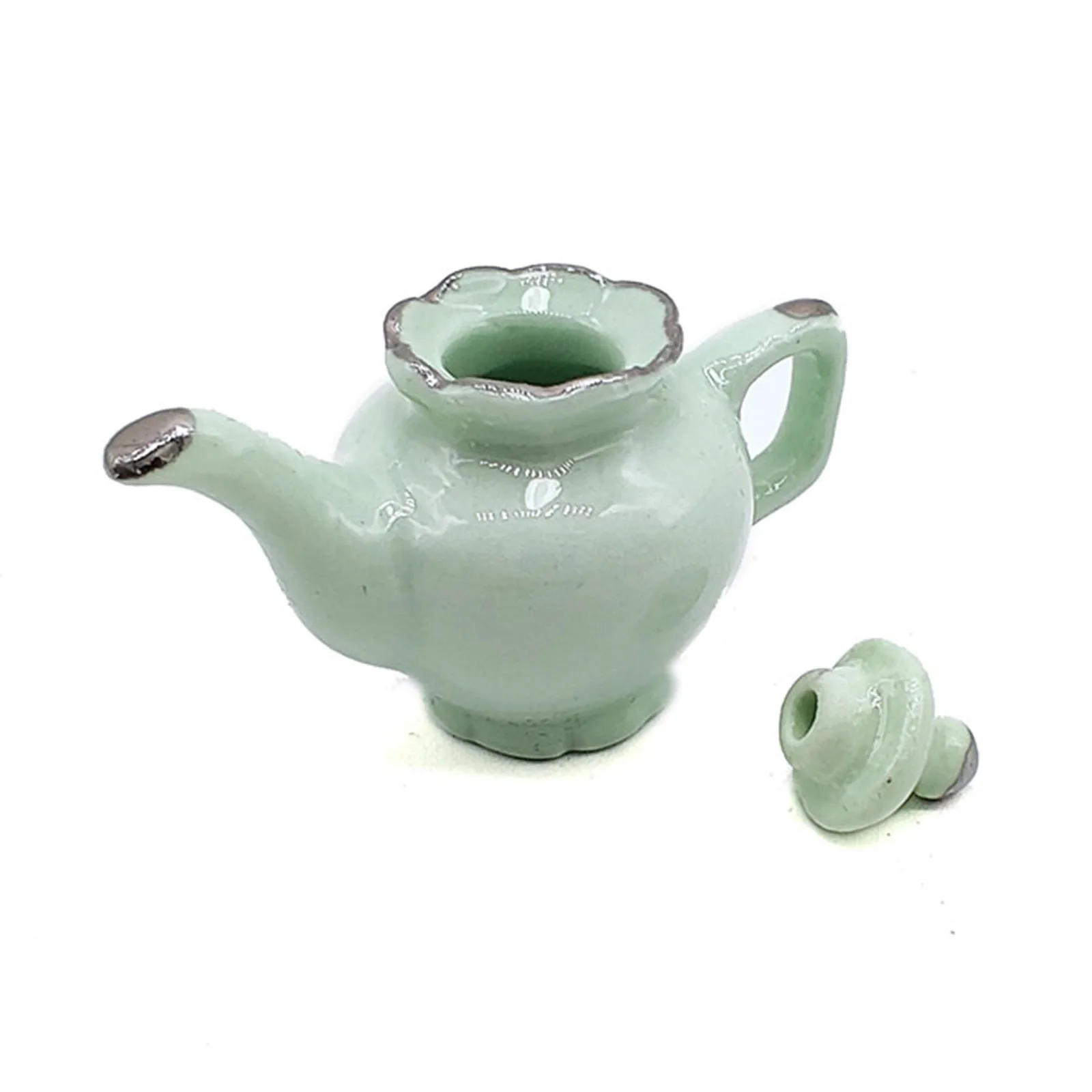 

1 Set Dollhouse Miniature Dinnerware Ceramics Coffee Tea Set Accessories
