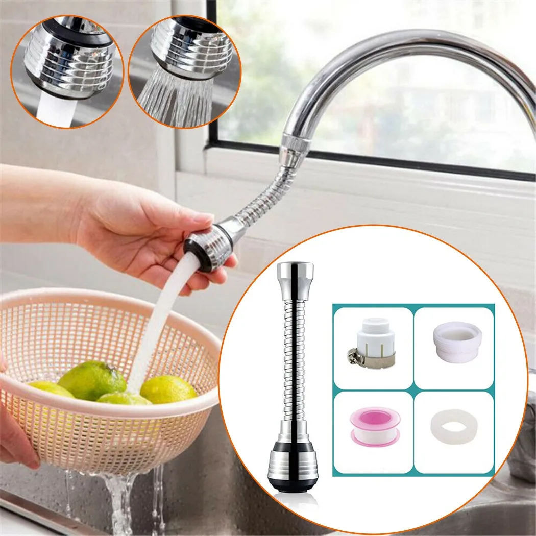 

Set Faucet Nozzle Sink Spray Stainless Steel Tool Accessories Extender