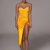 2021 summer sling nightclub backless split fork dress sexy womens clothing beach long skirt