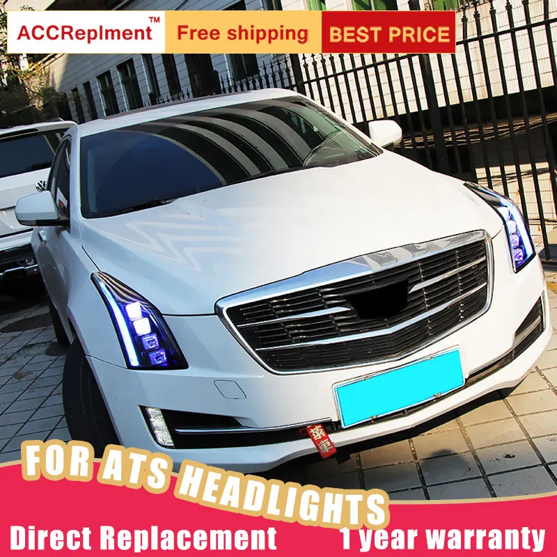 2 шт. светодиодный ные фары для Cadillac ATS 2014-2018 Автомобильные ангельские глазки