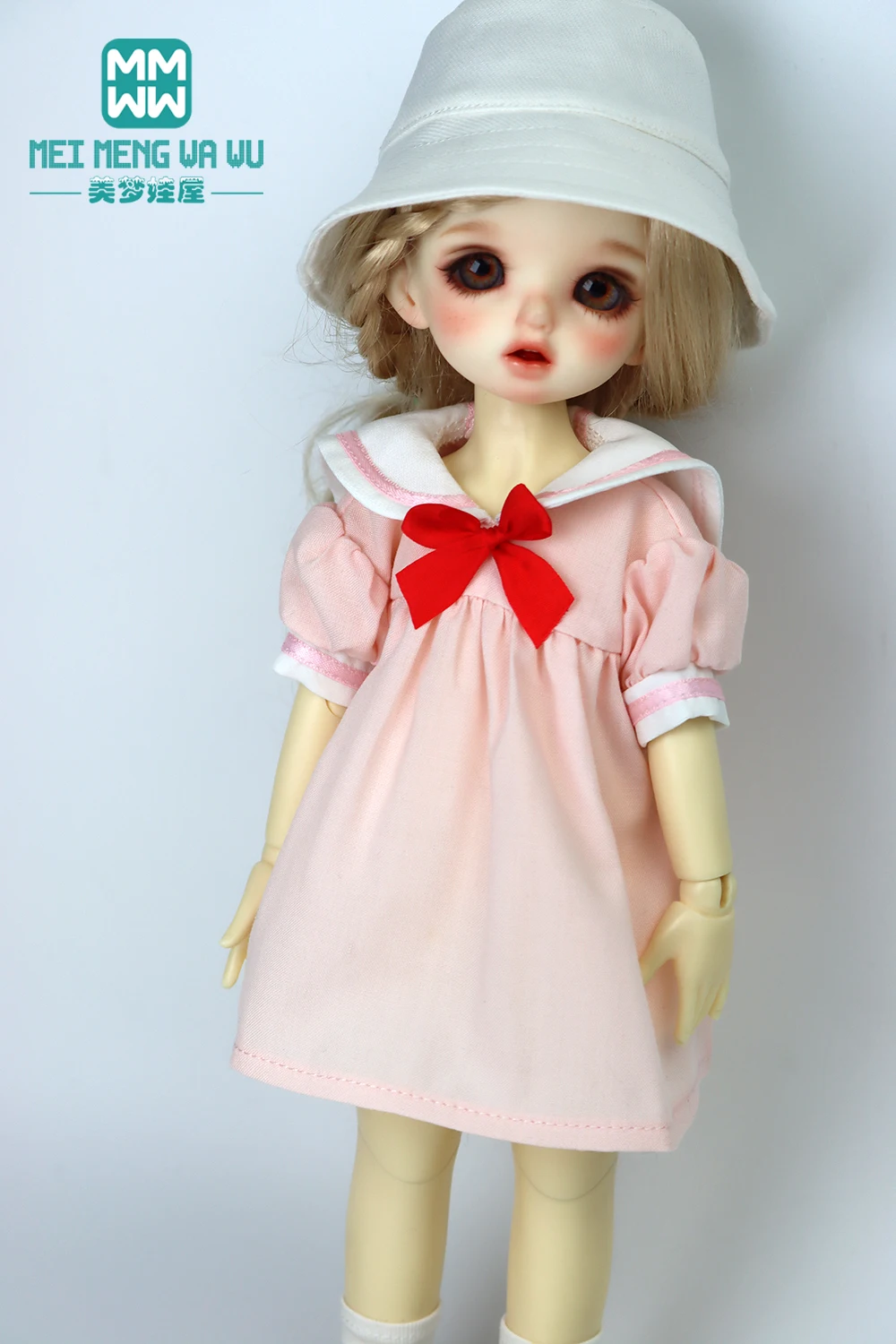 Одежда для куклы подходит шарнирной YOSD 28 см-30 см 1/6 модная Белая школьная форма с