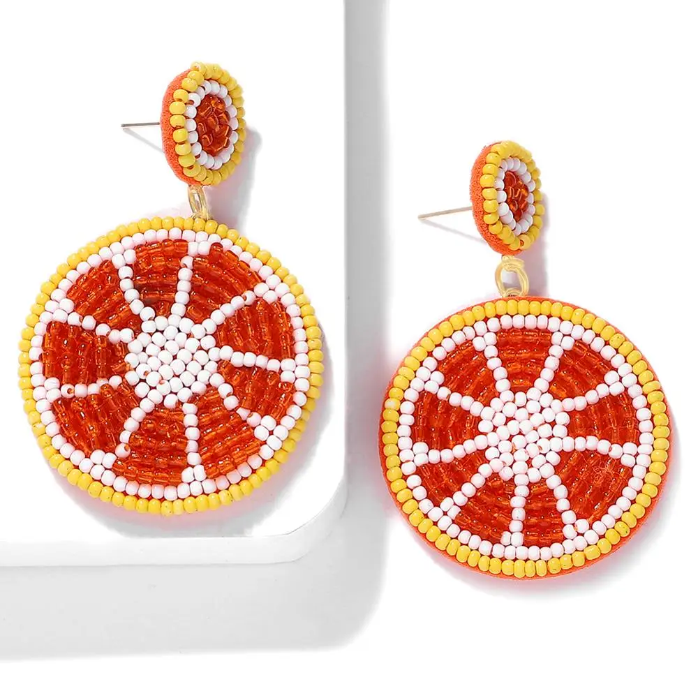 Женские богемные серьги кактус из смолы Ladyfirsy модные летние массивные свадебные