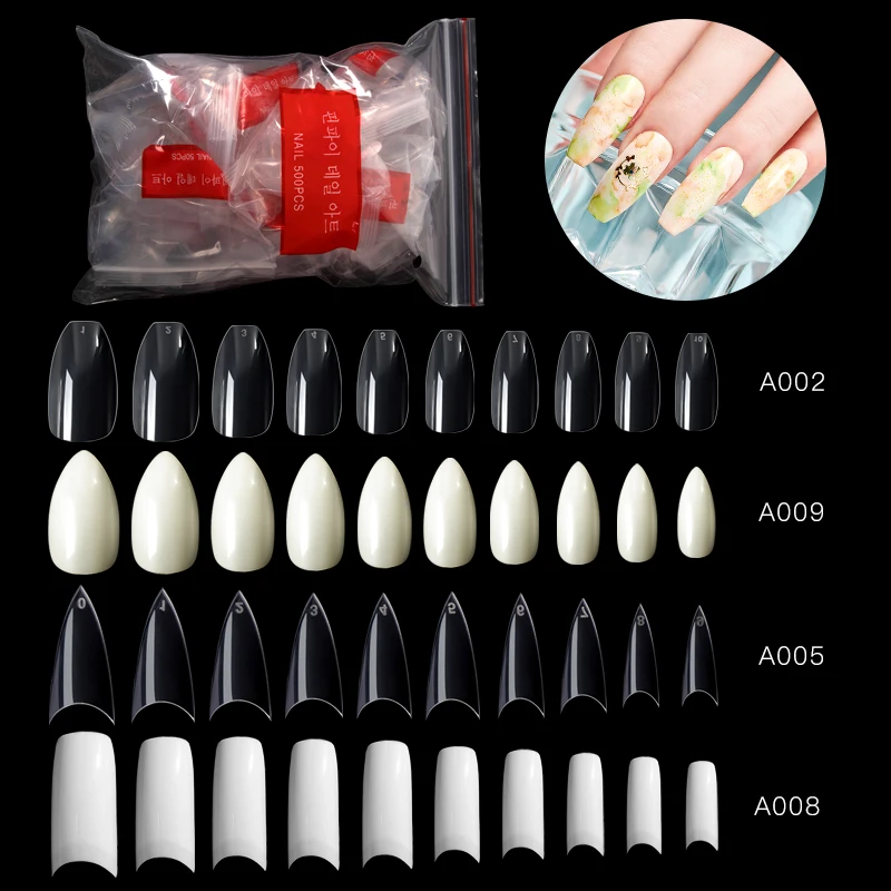 1 упаковка накладных гелевых ногтей плоская форма полное покрытие 10 размеров |