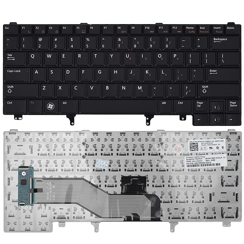 Новая черная клавиатура US для ноутбука Dell E6220 E6230 E6430 E6420 E6440 E5420 E6320 E6330 | Компьютеры