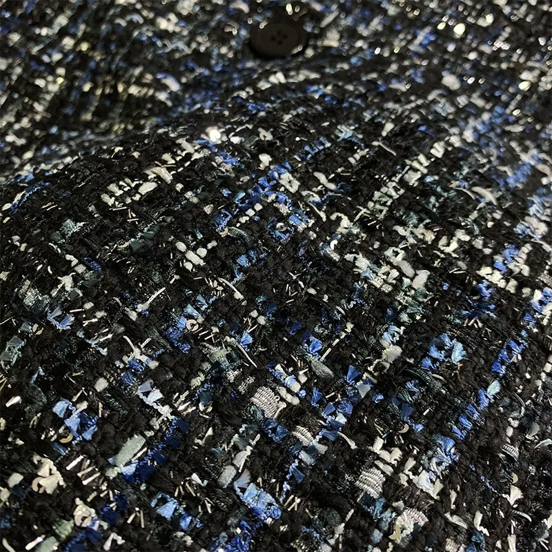 Женская твидовая куртка 2020 дизайнерская клетчатая Свободная элегантное пальто