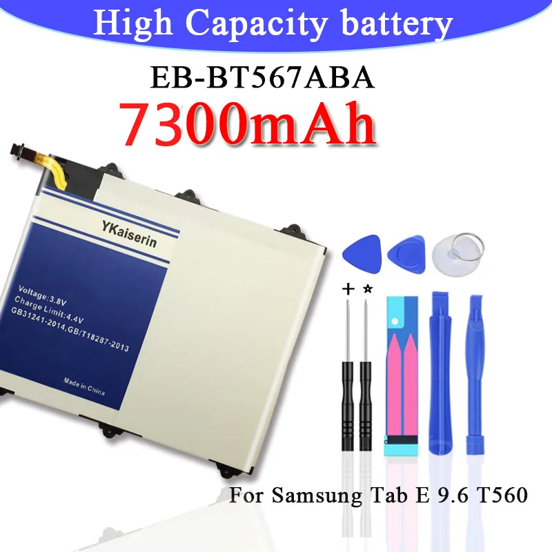 Планшет батарея Batteria для Samsung Galaxy Tab E 9 6 SM T560 T567 T567V EB BT567ABA 7300 мАч с инструментами